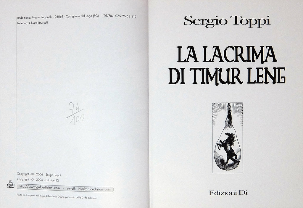 Volume "La Lacrima Di Timur Leng" Limited Il Collezionista 3 - Grifo Edizioni