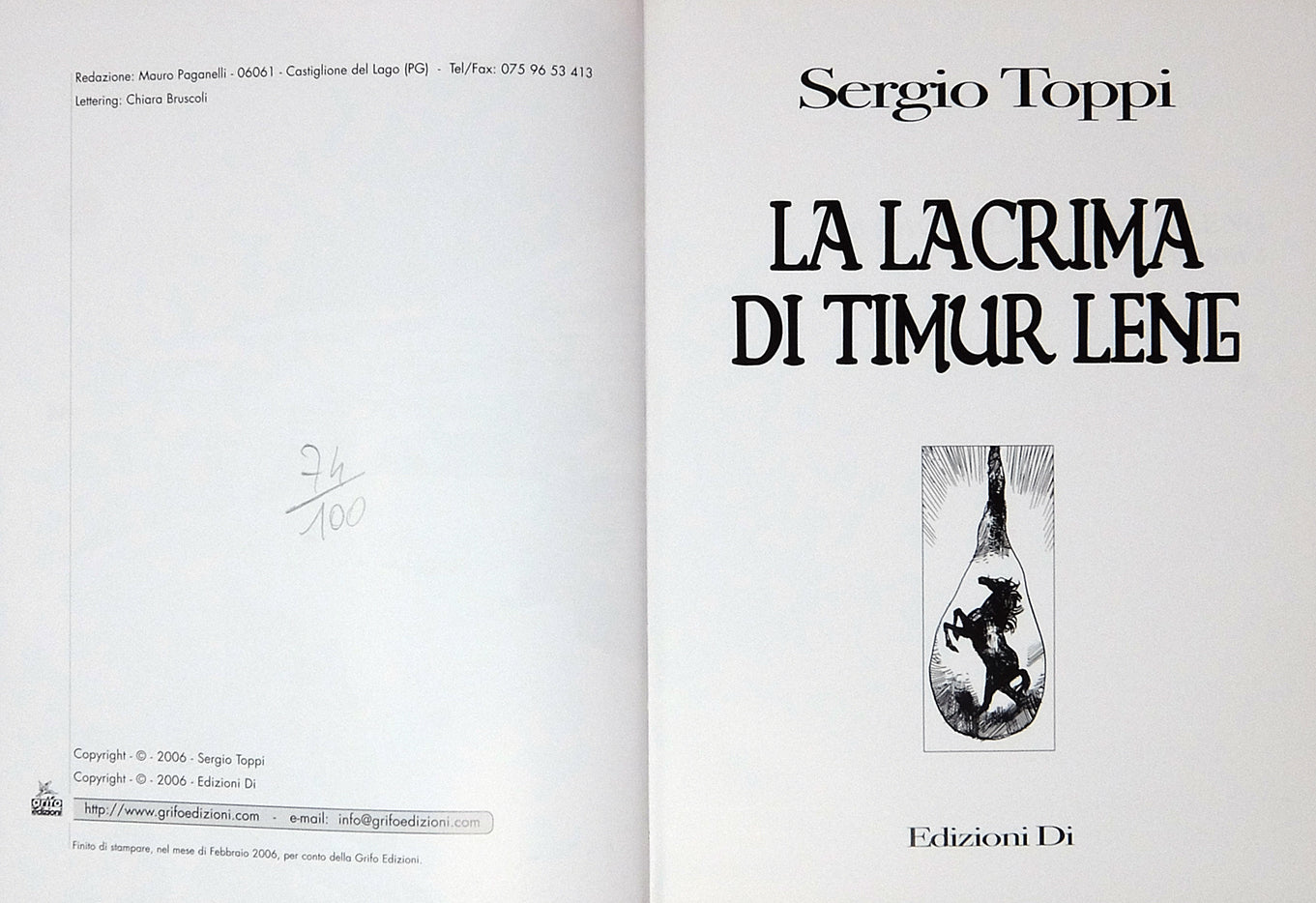 Volume "La Lacrima Di Timur Leng" Limited Il Collezionista 3 - Grifo Edizioni