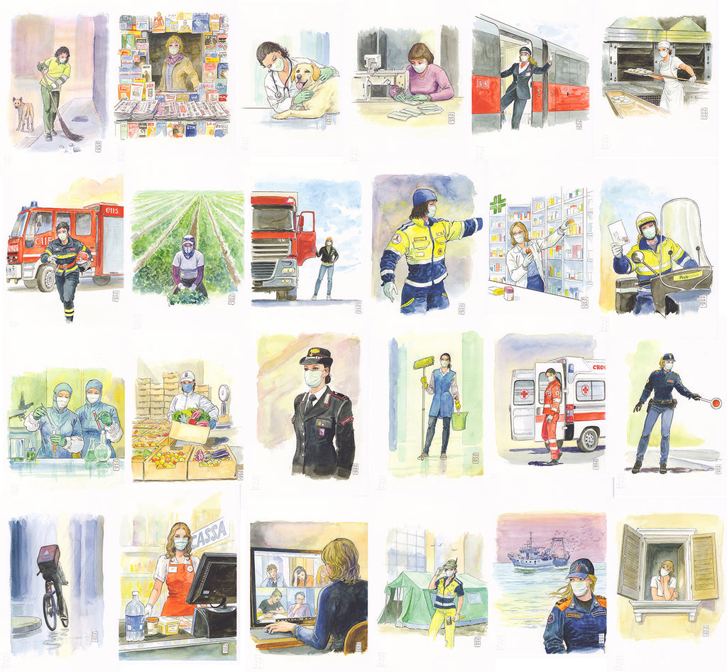 Tutte Le Stampe Non Firmate Dal Portfolio Lockdown Heroes