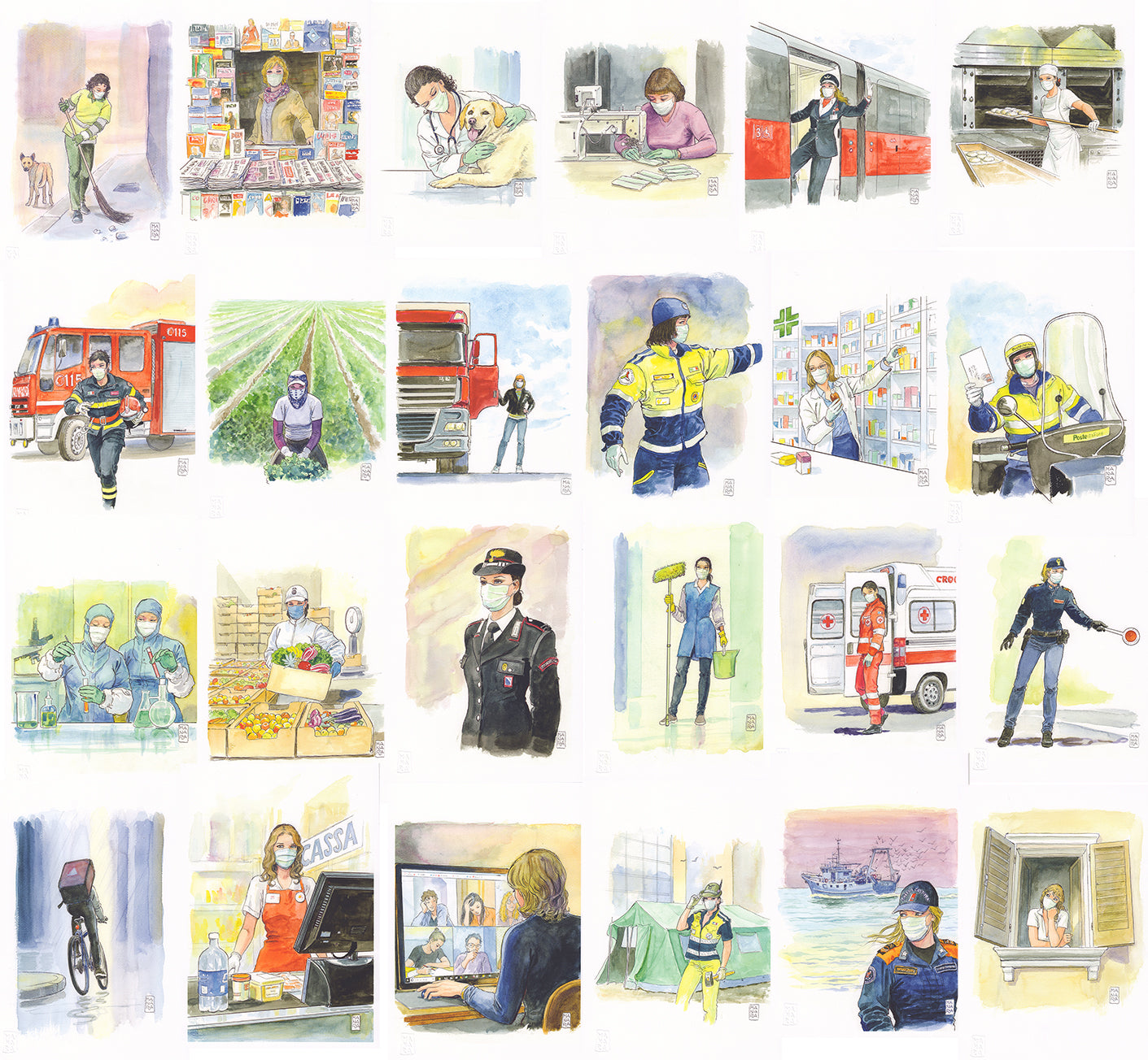 Tutte Le Stampe Non Firmate Dal Portfolio Lockdown Heroes