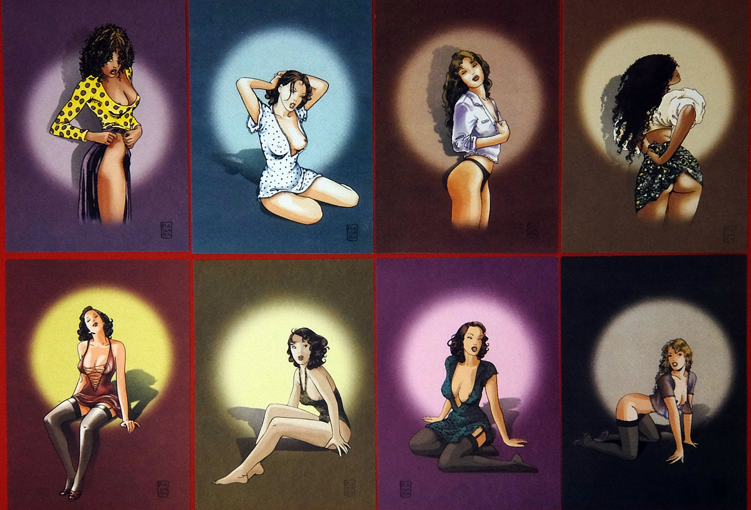 Manara Stampa 8 Pin Ups Non Firmate - Grifo Edizioni