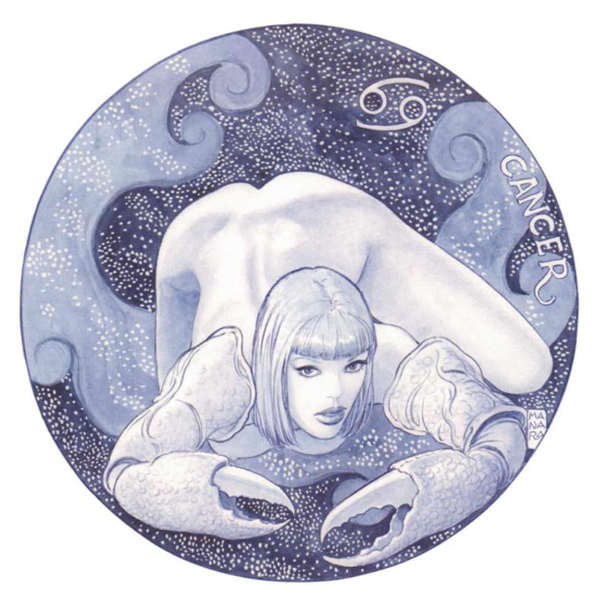 Stampa Non Firmata Dal Portfolio Zodiaco Cancro