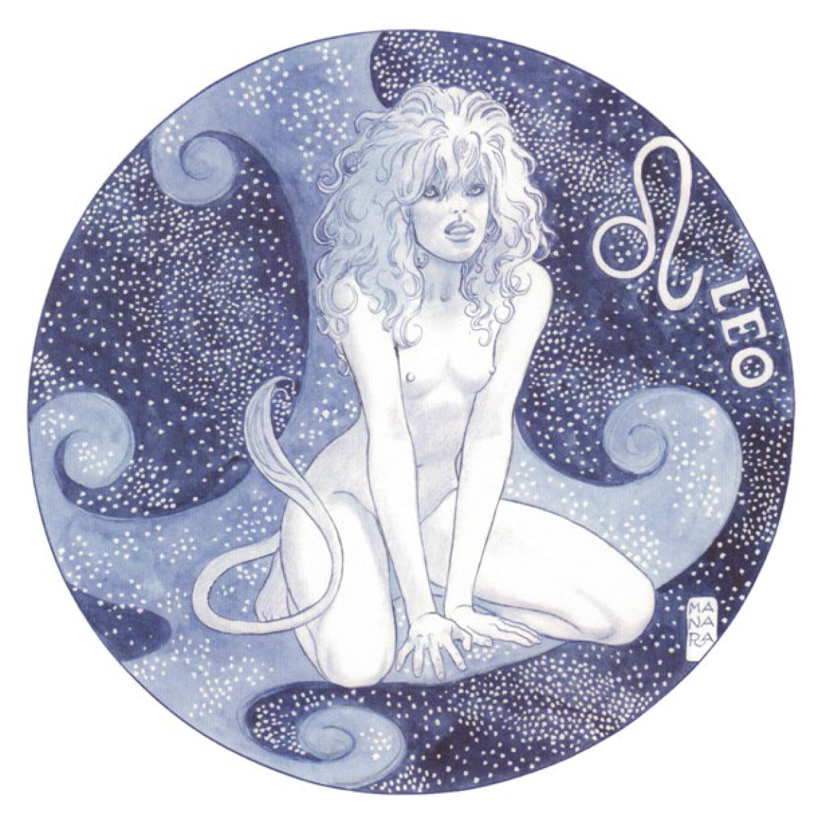 Stampa Non Firmata Dal Portfolio Zodiaco Leone