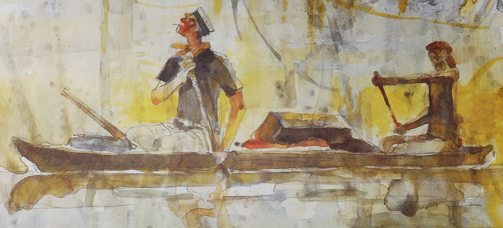 Stampa Corto Maltese Canoa Firmata - Grifo Edizioni